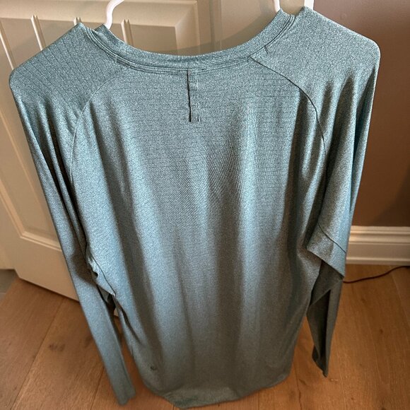 Lululemon Drysense Longsleeve Shirt Men's Medium Green Jasper Heather - Picture 2 of 4